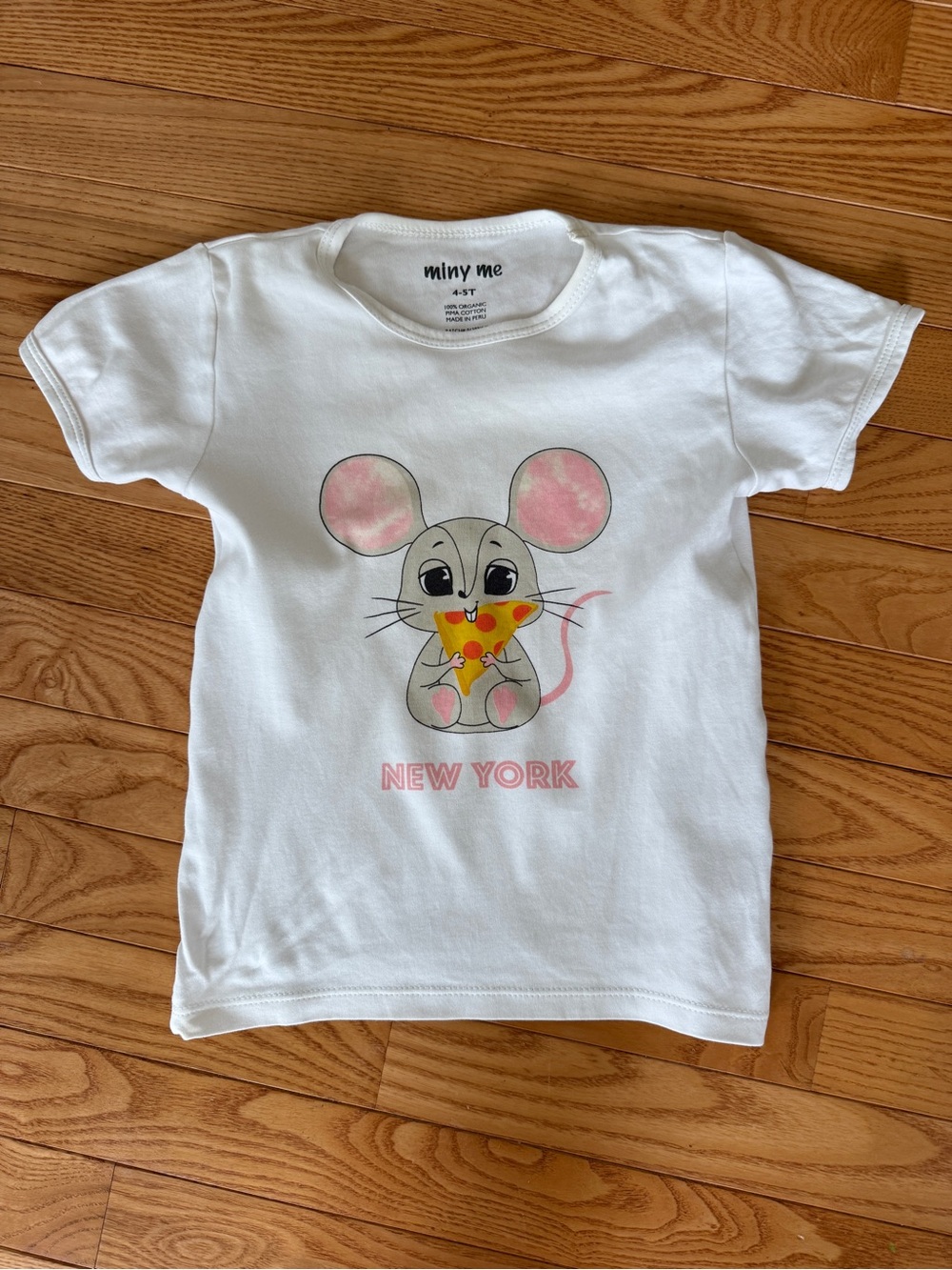White Kids Short-Sleeve Mouse Graphic Tee - New York